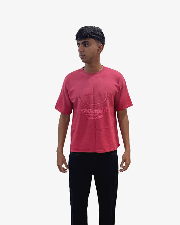 Baymax- pink sunfade ombre wash Tshirt