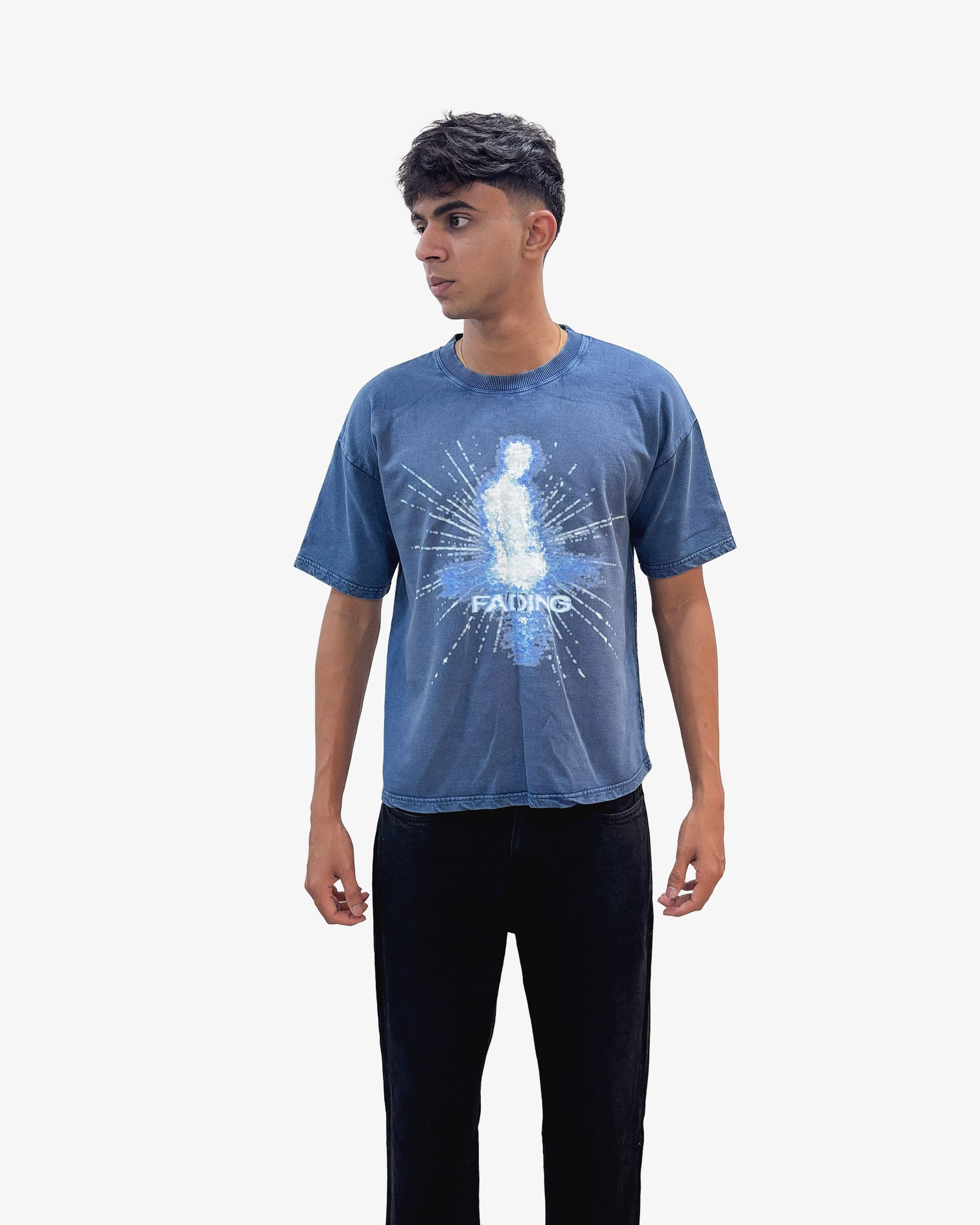Fading - Denim washed Boxy fit T-shirt