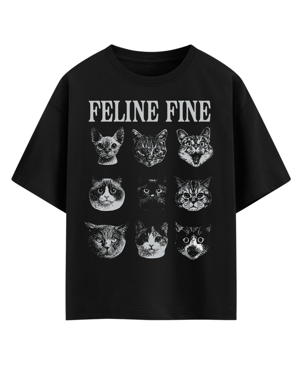 Black Oversized T-shirt Front Design