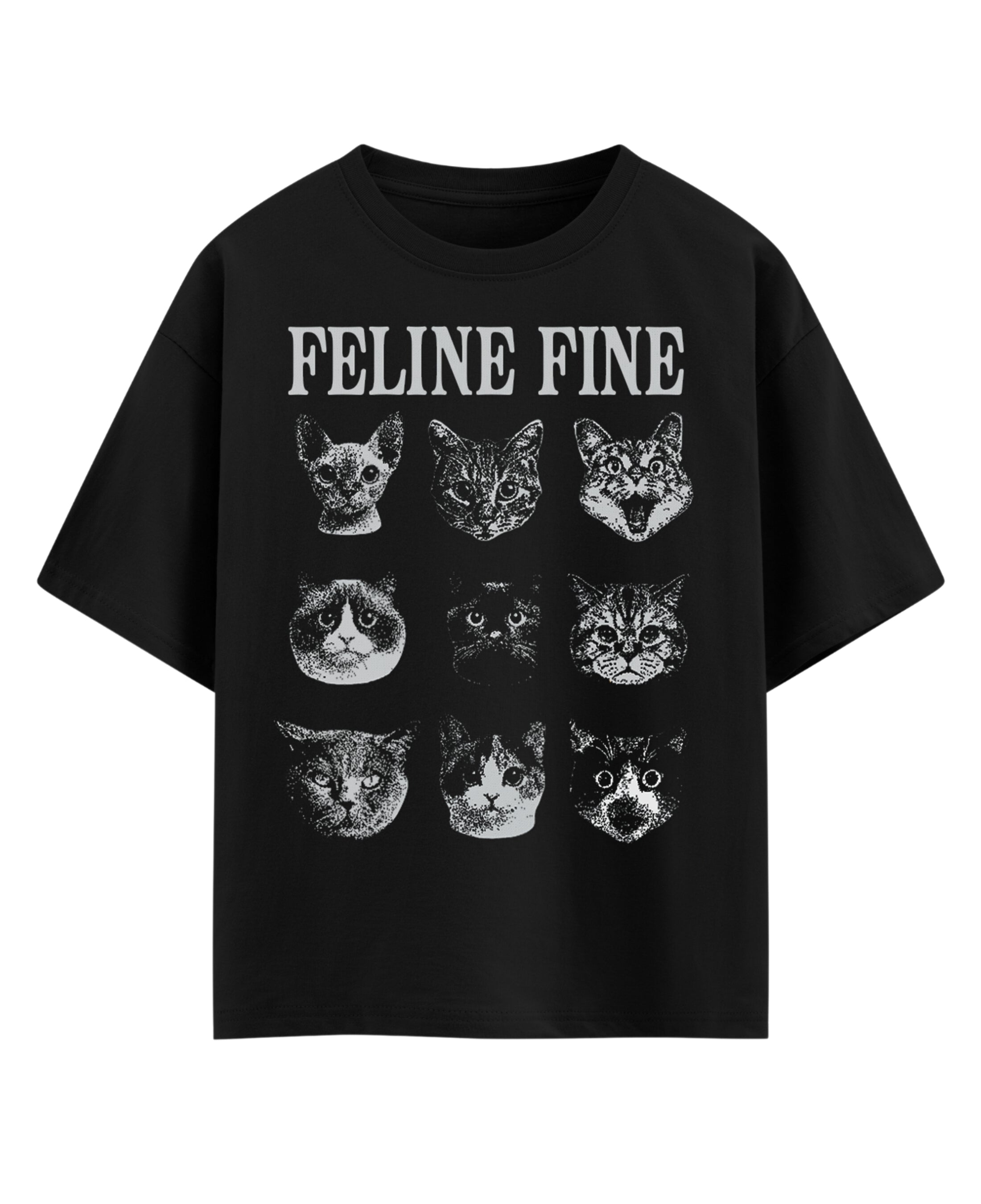 Black Oversized T-shirt Front Design