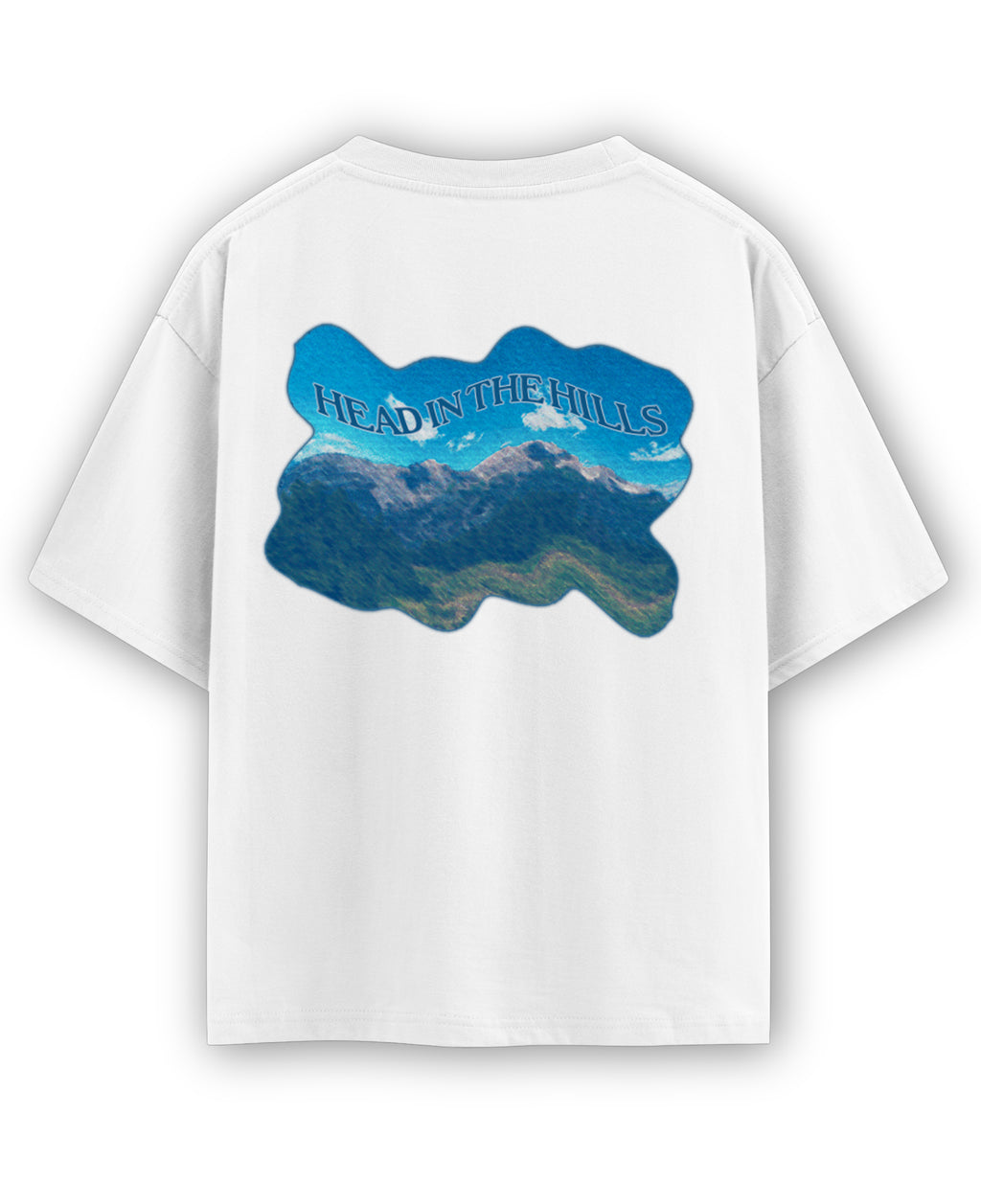 White Oversized T-shirt Back Design