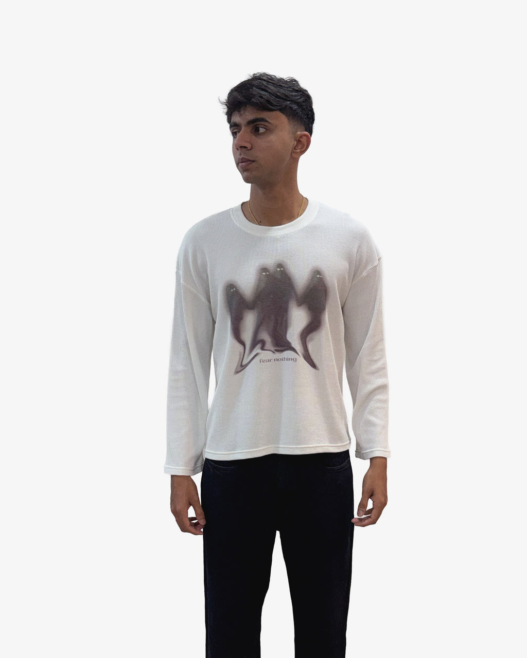 Fear nothing Waffle Knit Oversized T-shirt