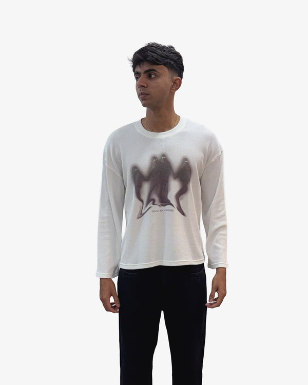 Fear nothing Waffle Knit Oversized T-shirt