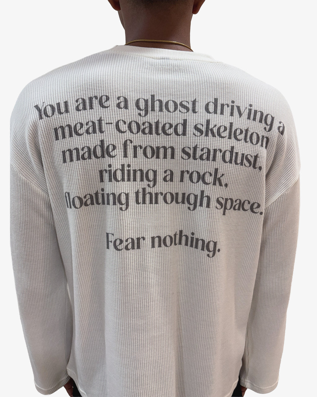 Fear nothing Waffle Knit Oversized T-shirt