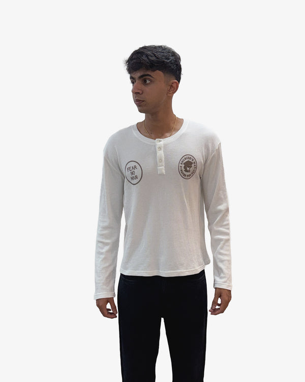 Year of the soldier Henley waffle knit tee