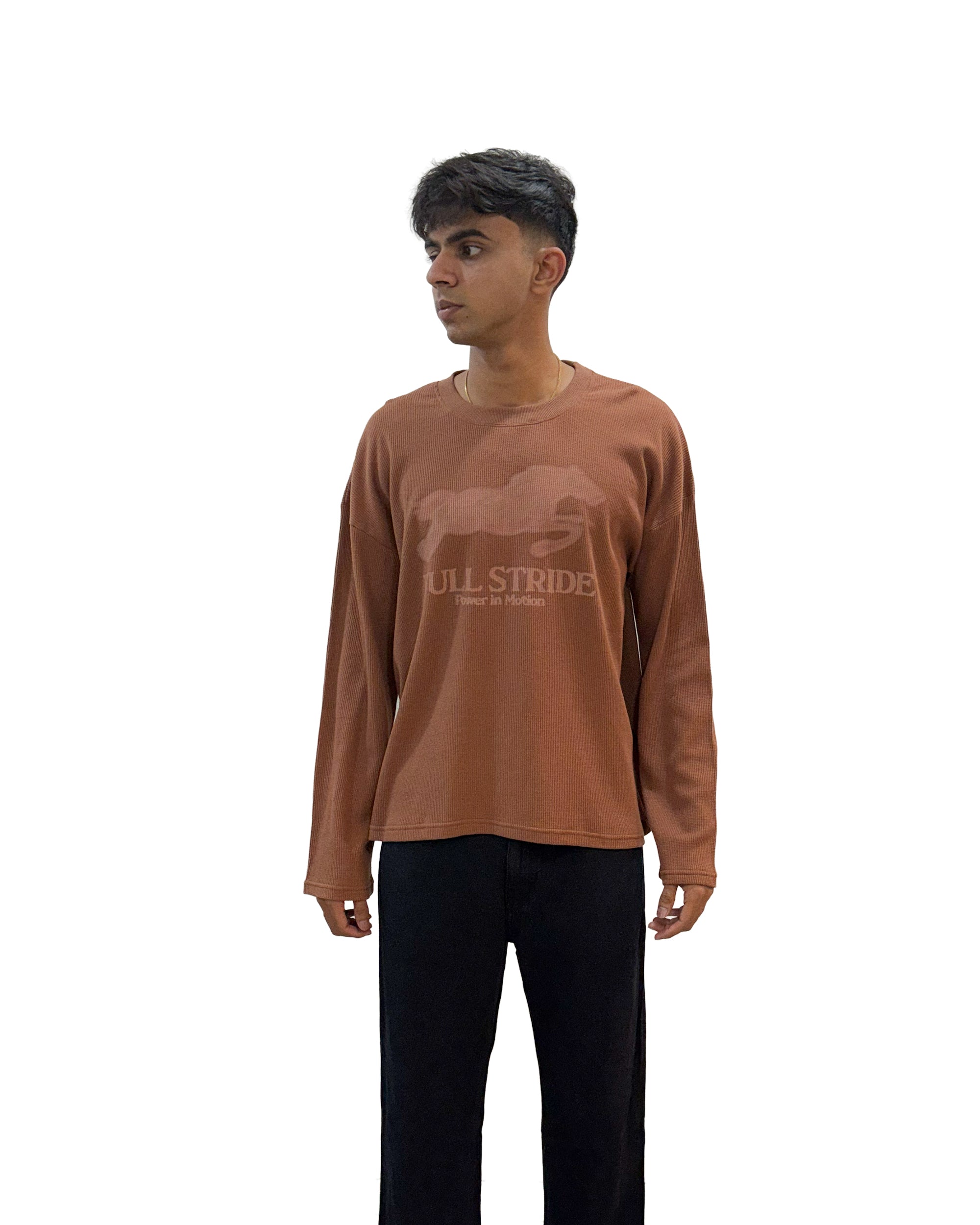 Full stride Brown waffle tee